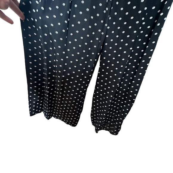 Vintage Express 90s Polka Dot Wide Leg Button Front Jumpsuit - Picture 9 of 13